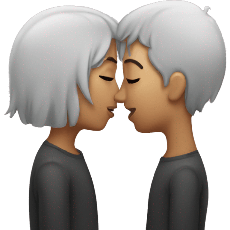 two people kissing emoji