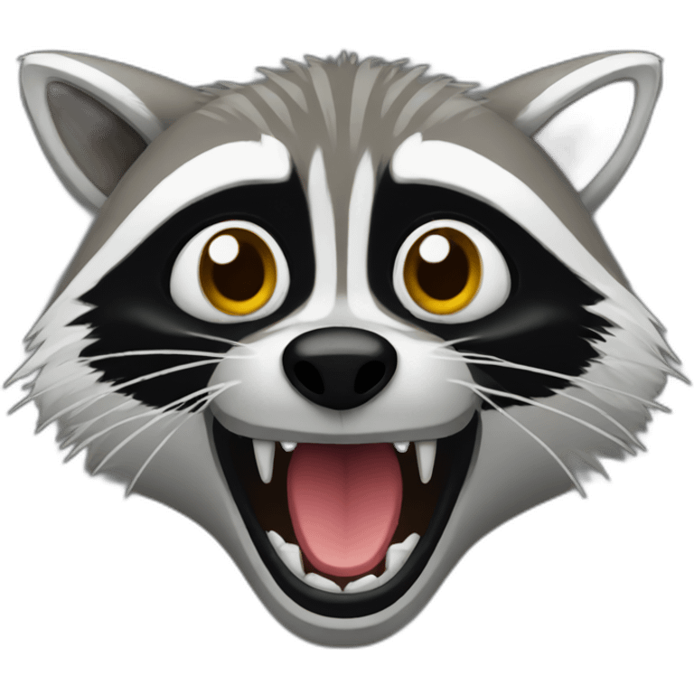 rabid raccoon emoji