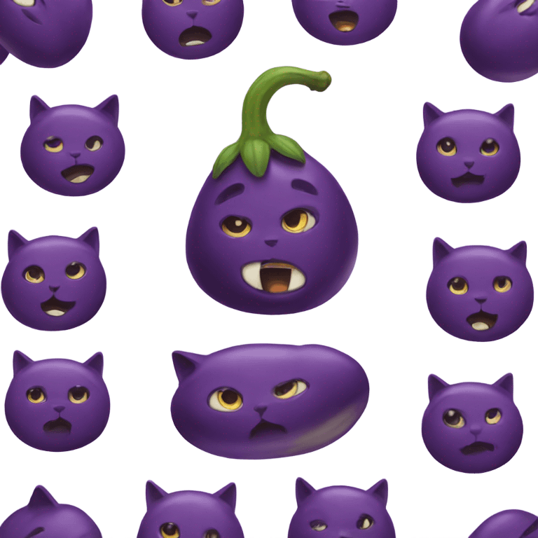 Cat Eggplant emoji