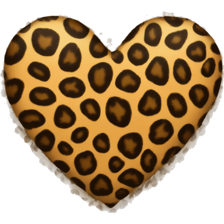 Leopard print heart emoji