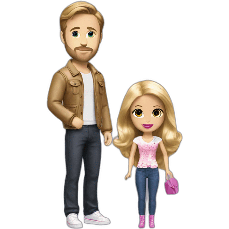 Ryan Gosling with barbie emoji