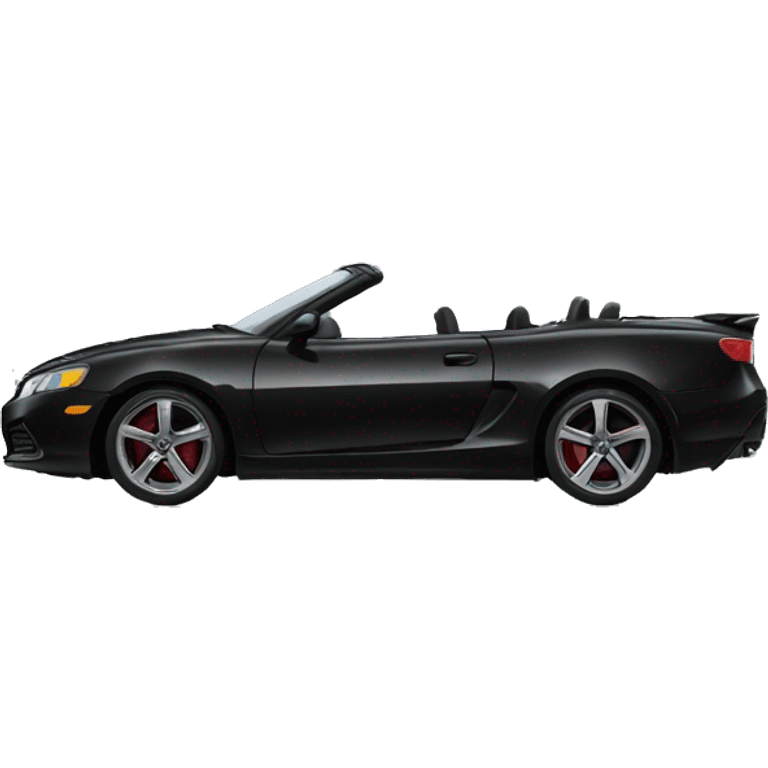 black car sideview with black wheels emoji