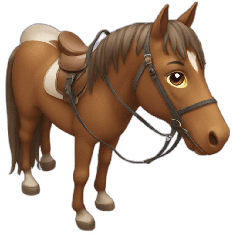 Chat sur un cheval emoji