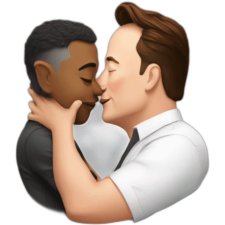 Modi ji kissing Elon musk emoji