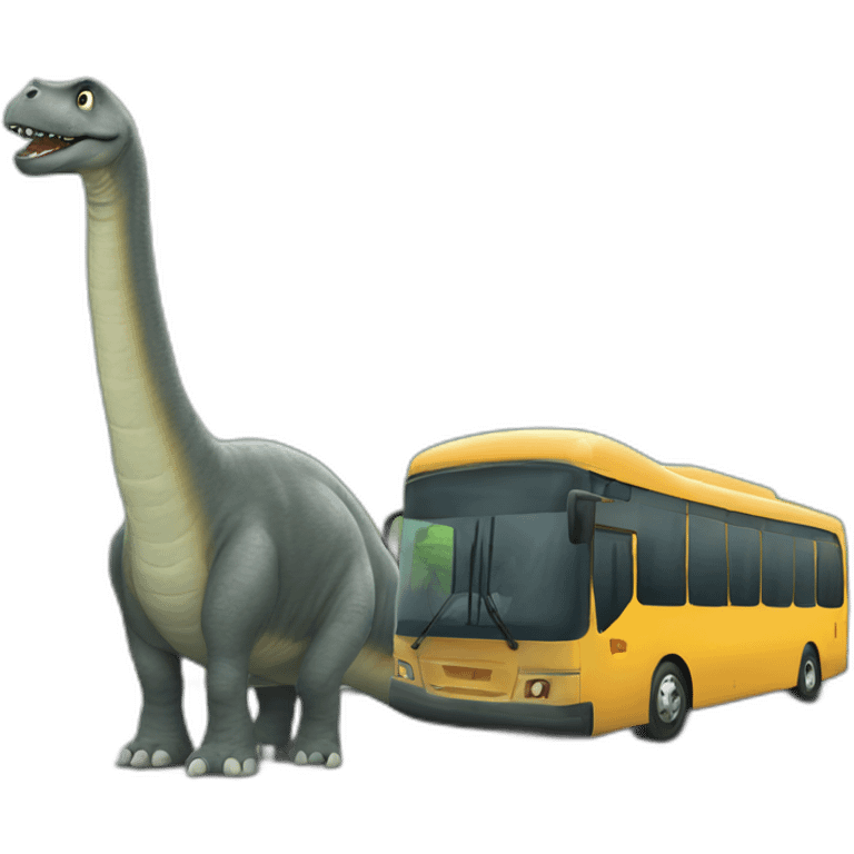 Diplodocus shapes a bus emoji