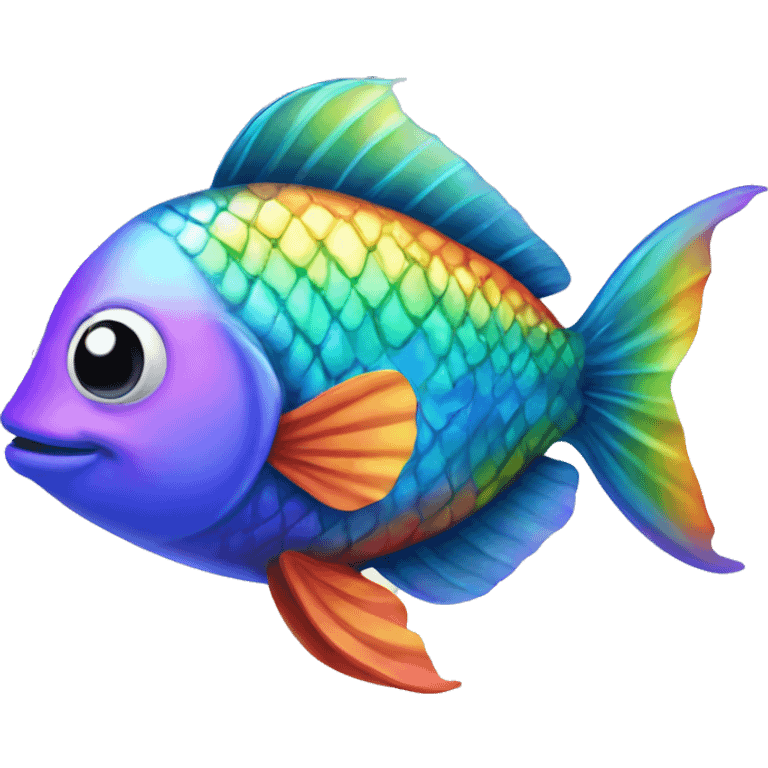 Rainbow fish  emoji