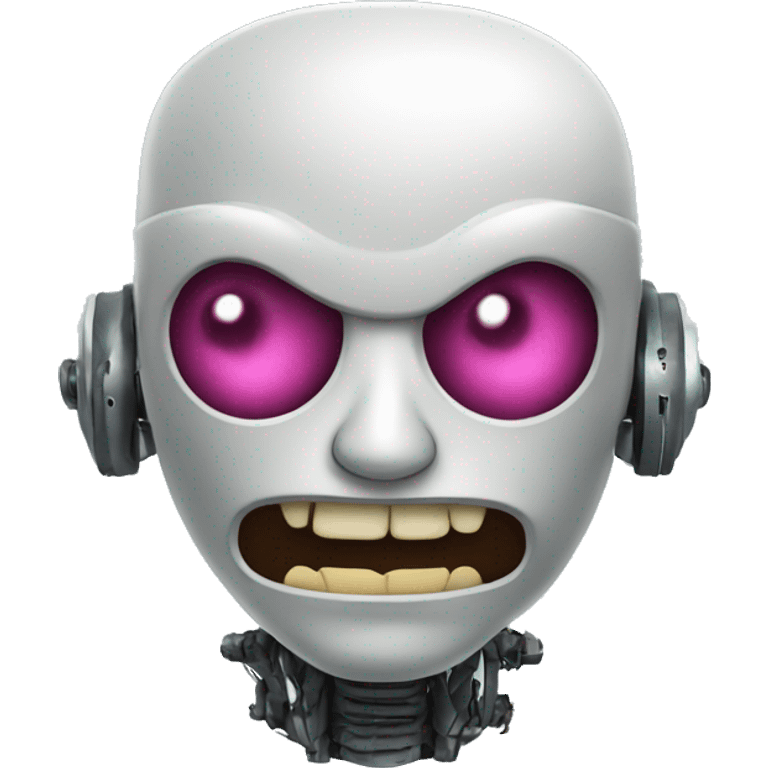 robot with brain evil smile emoji