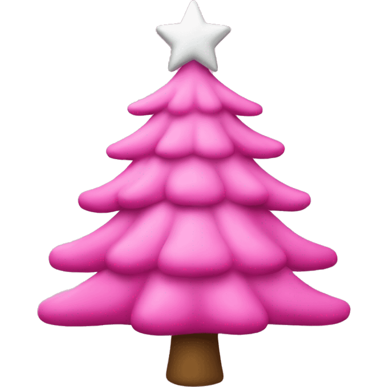 Pink christmas tree emoji