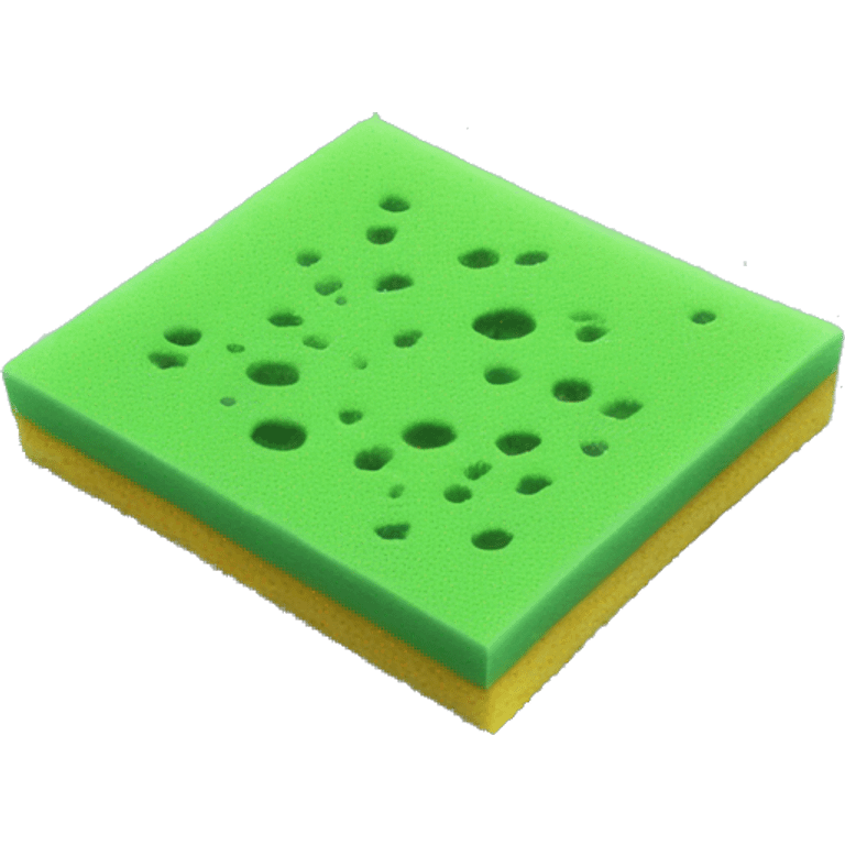 green squared thin dish sponge emoji