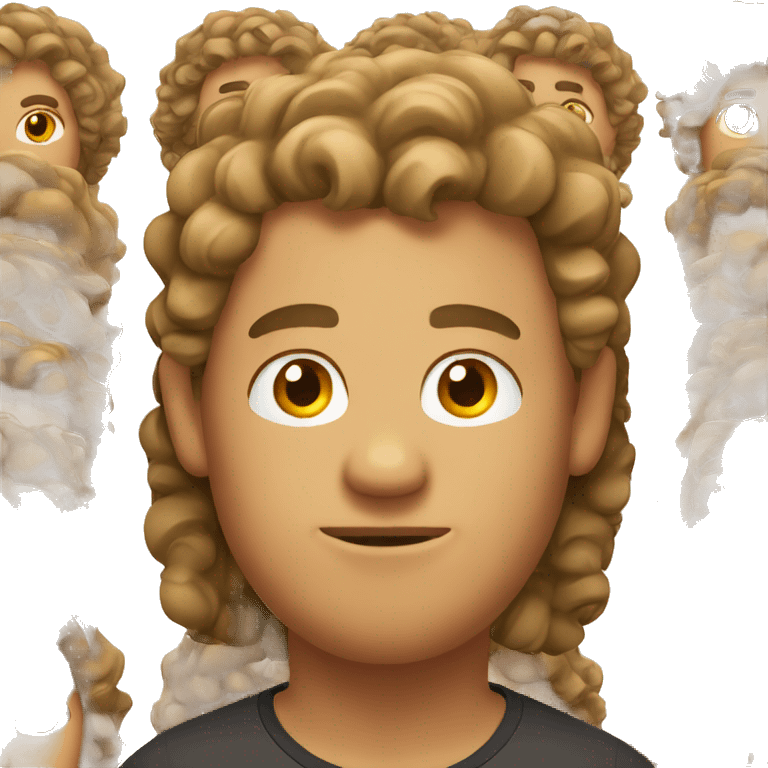 fat tan guy with curls emoji