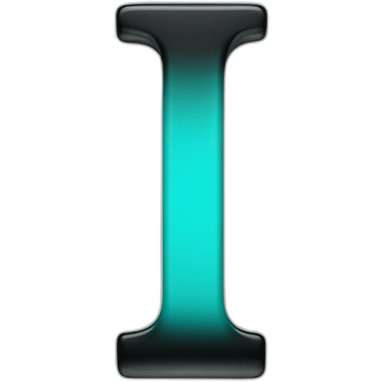 black lowercase letter t and turquose verical bar to the right of it emoji