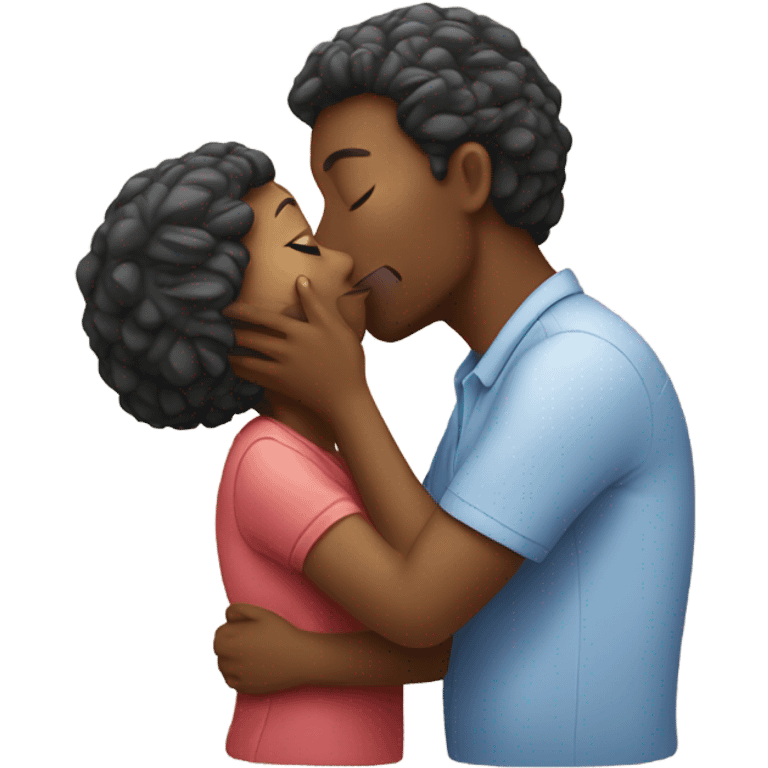 Mum kissing rock emoji