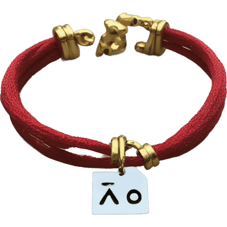 Zodiac Bracelet with letter rope emoji