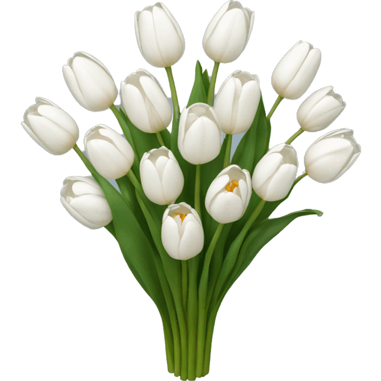 white tulip bouquet  emoji