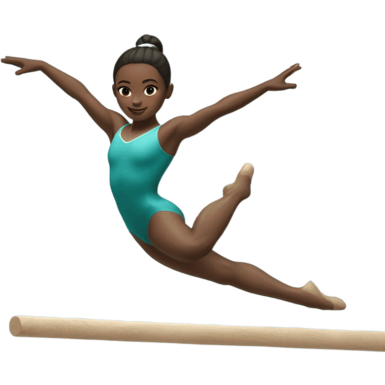 Gymnast on balance beam emoji