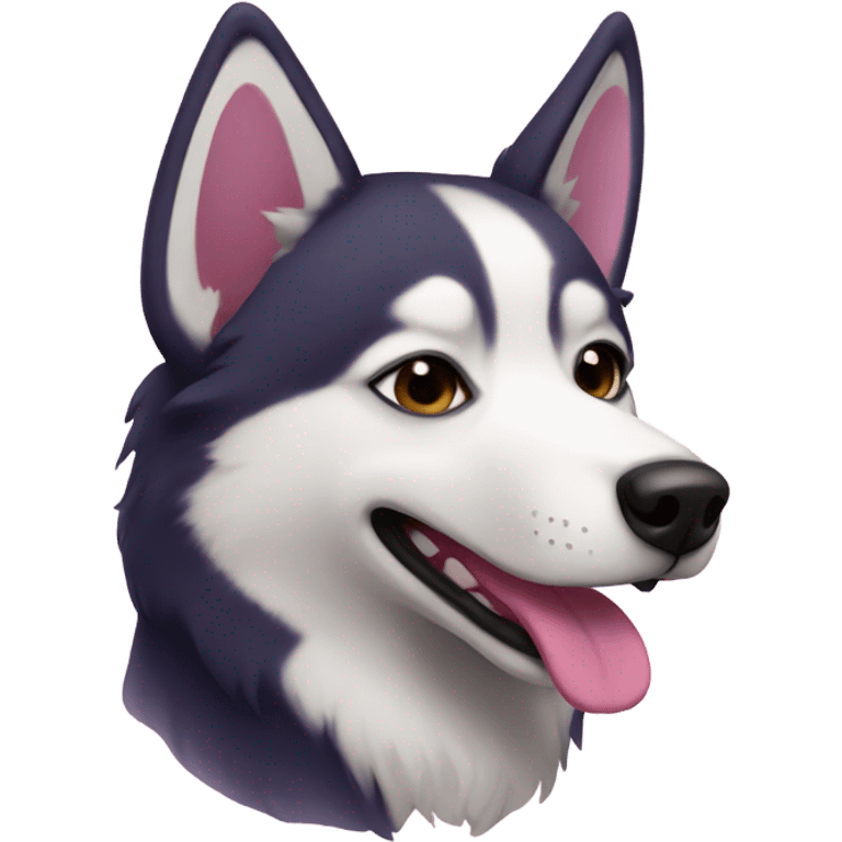 Pink husky emoji