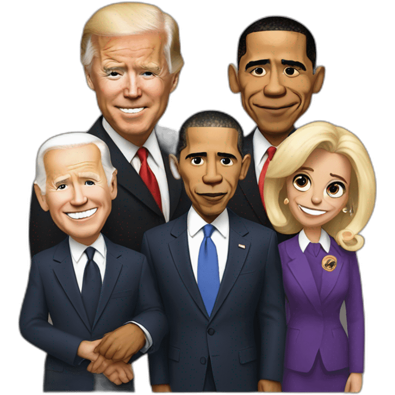 joebiden donald trum and obamna emoji