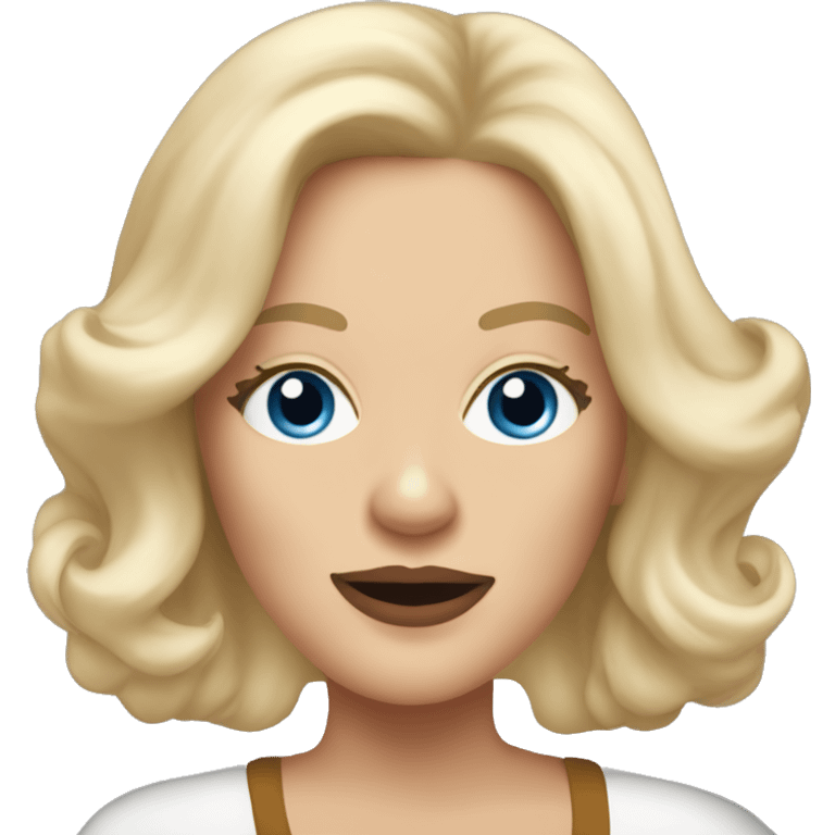 Blonde woman that looks like Sharon stone walking with King Charles spaniel  emoji