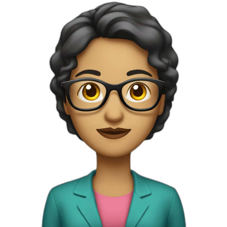 Mujer árabe mayor con gafas emoji