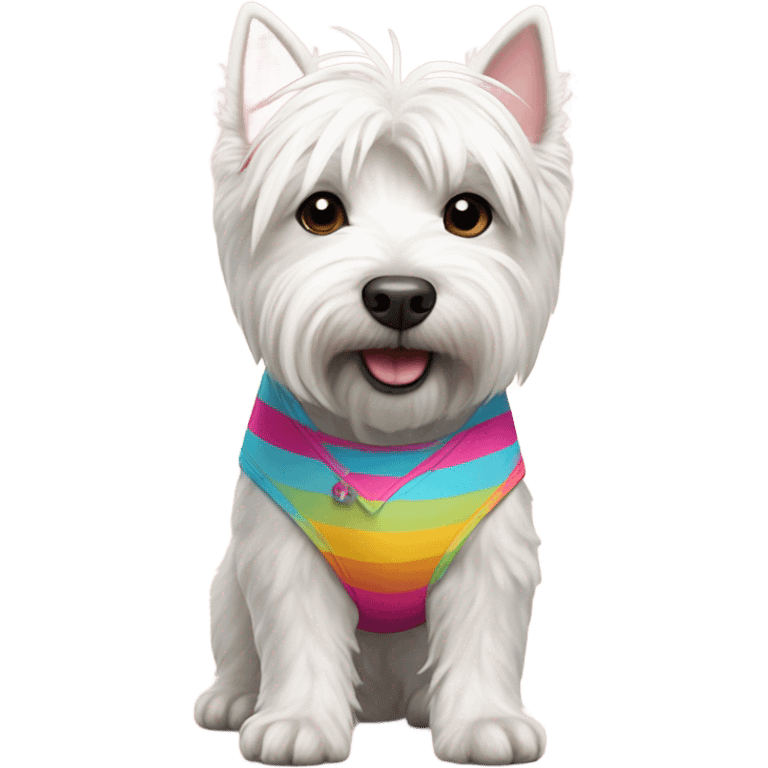 Westie wearing a bathing suit  emoji