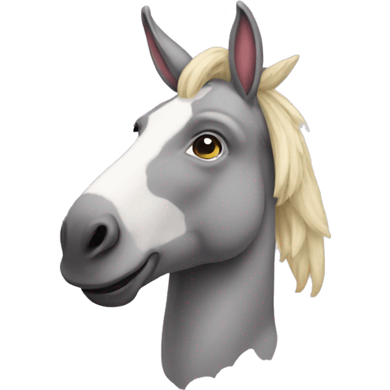 Donkey with a unicorn head  emoji