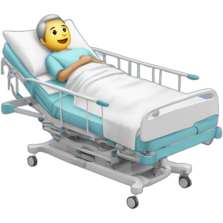 patient in hospital bed emoji