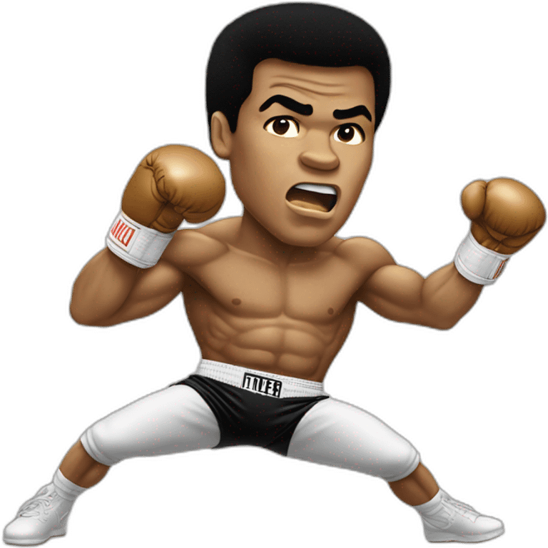 Muhammad ali dodging emoji