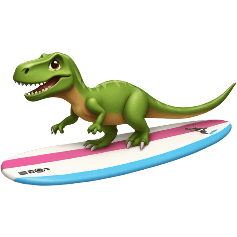 Trex on a surfboard  emoji