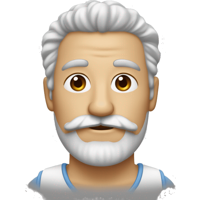 homem branco de cabelo lambido e bigode quadrado emoji