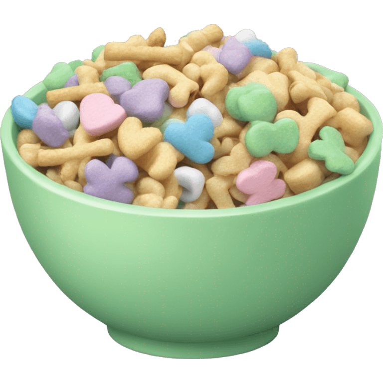 Pastel bowl full of Lucky charms  emoji