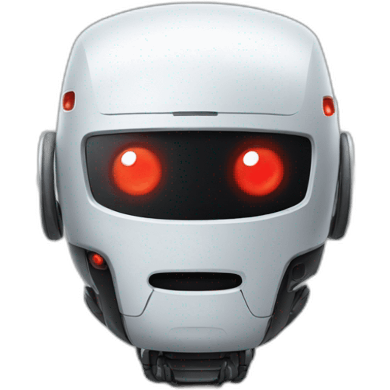 Robot with red glowing eyes emoji