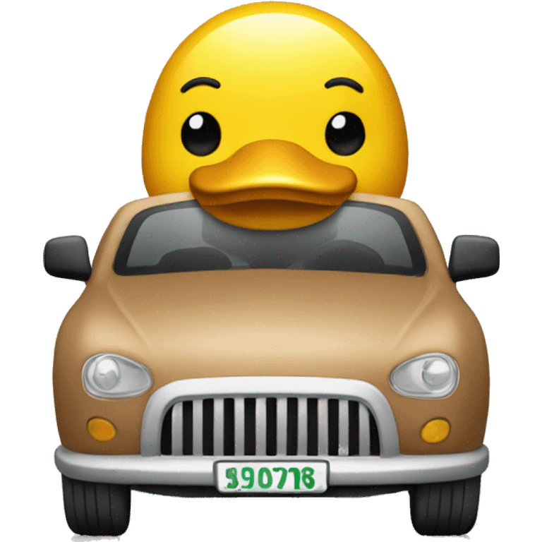 Un pato en un coche emoji