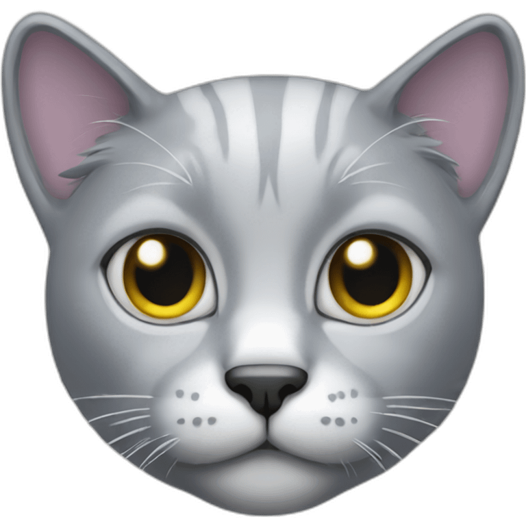 Silver cat emoji