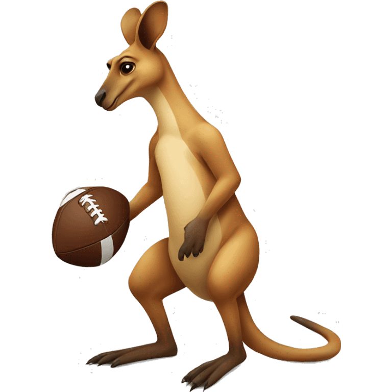 kangaroo with a football emoji