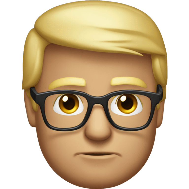 Donald trump wearing glasses emoji