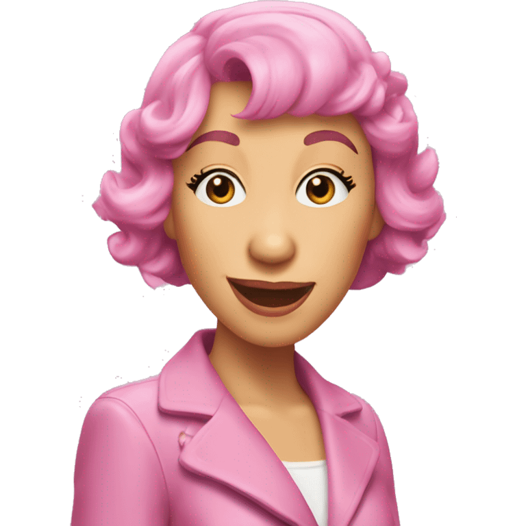 Didi conn Grease with pink hair emoji