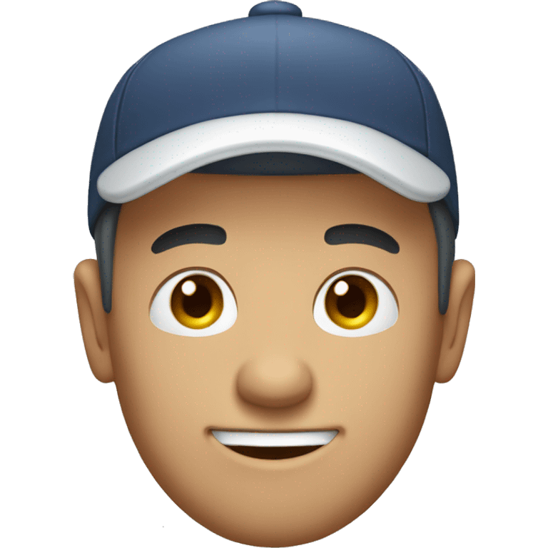 man with cap on winking  emoji