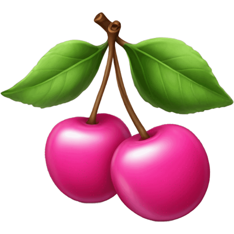 Pink cherries  emoji