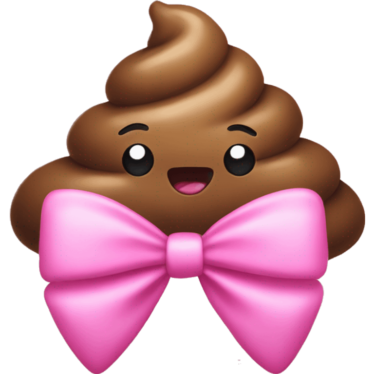 Poop woth a pink bow emoji