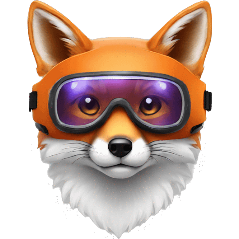 Fox wearing futuristic goggles  emoji