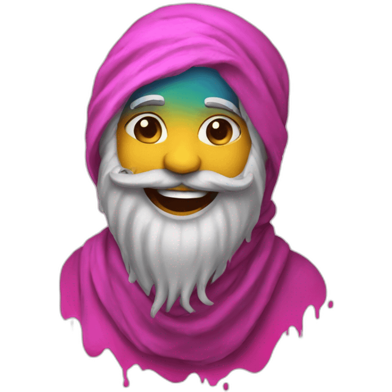 Allah playing holi emoji