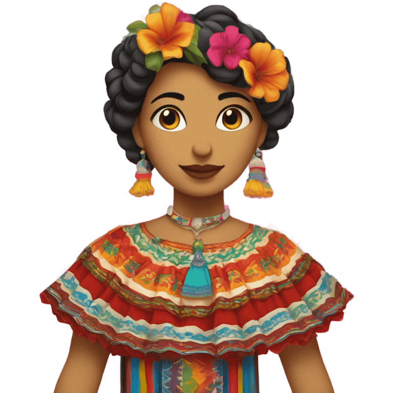 Pollera folclórica emoji