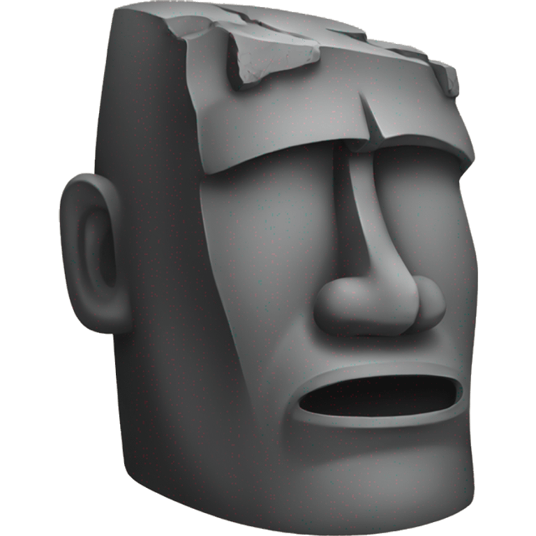 Moai shushing emoji emoji