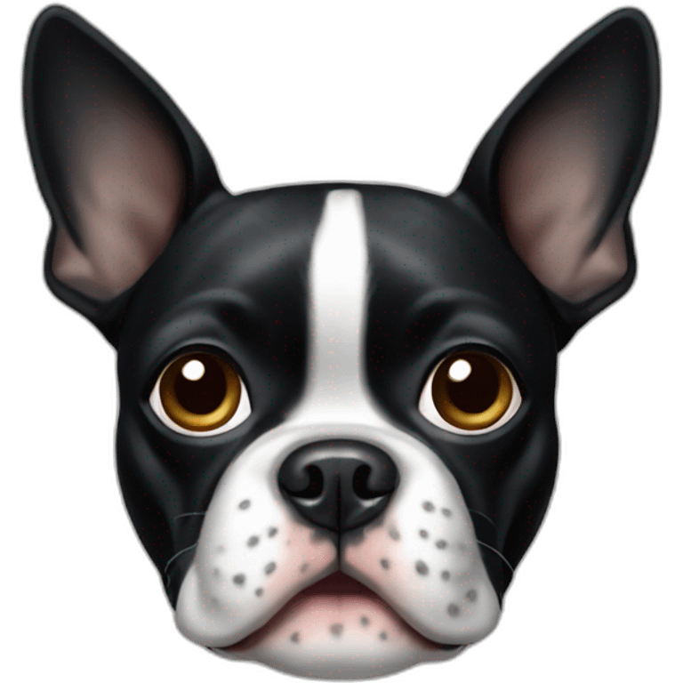 Black boston terrier emoji