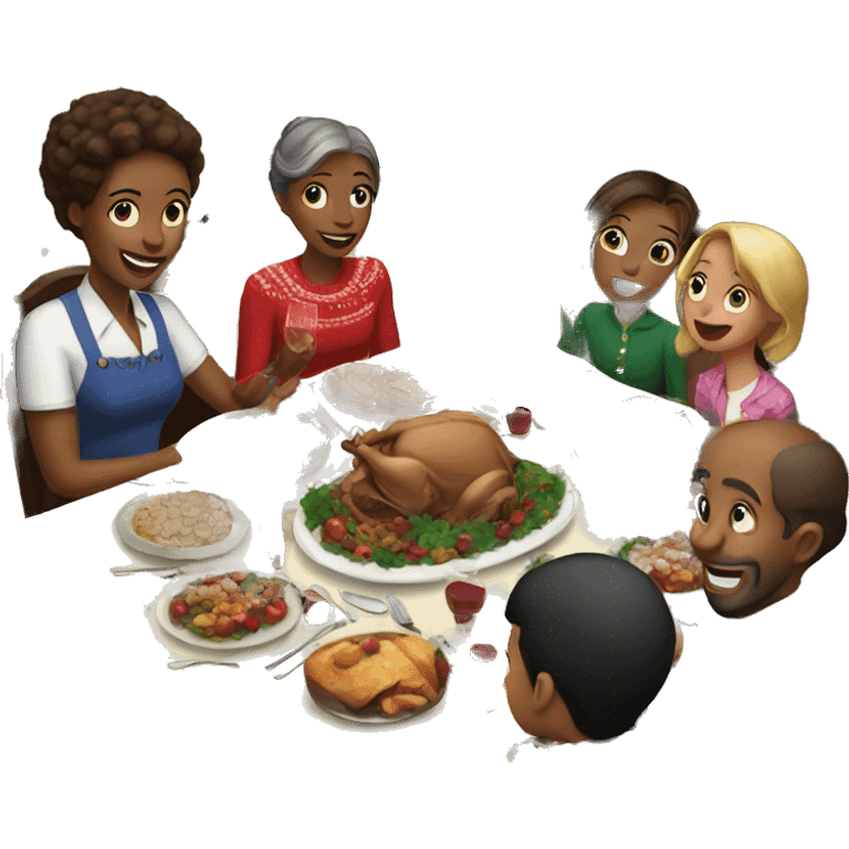 Christmas family dinner emoji