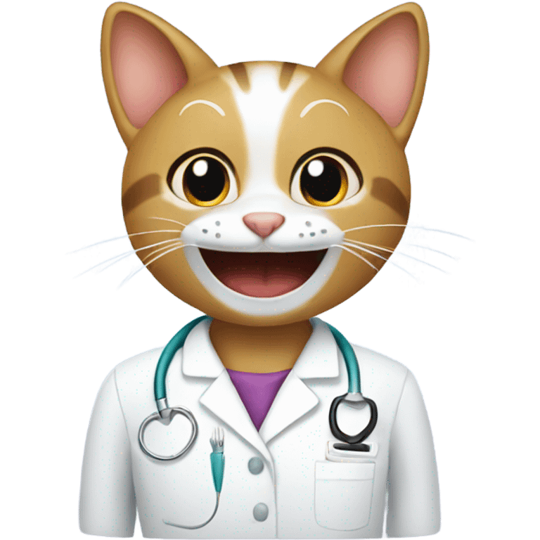 Cat dental assistant emoji