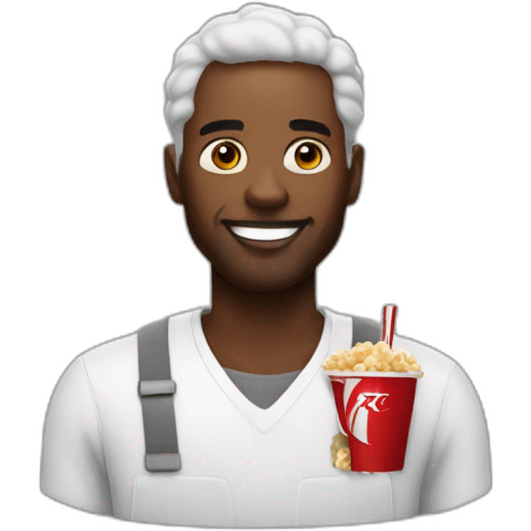 Black man with kfc  emoji