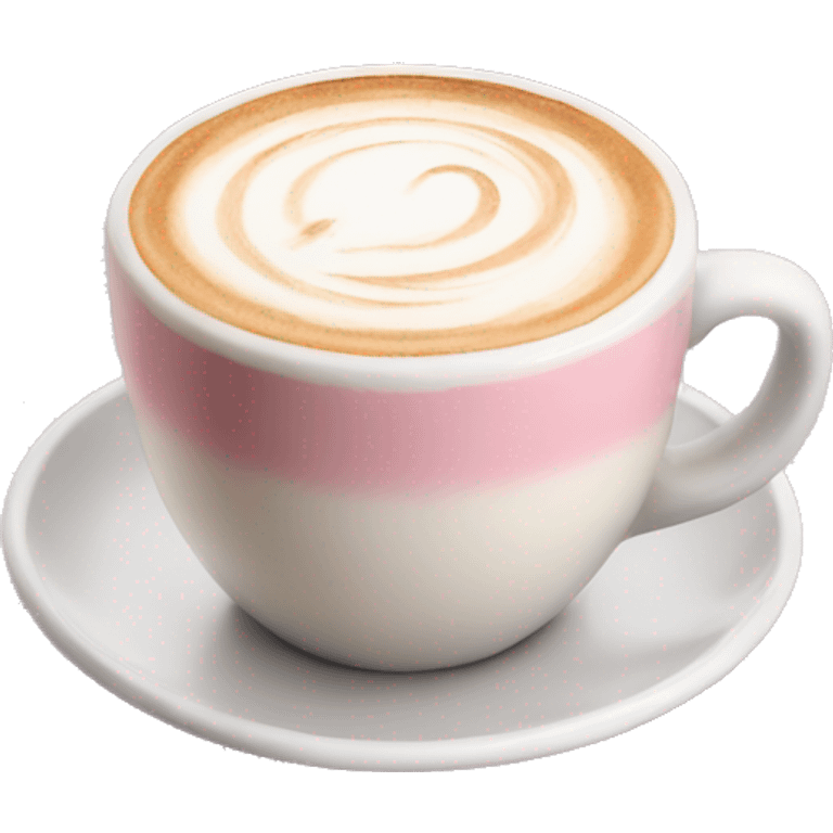 Soft pink latte art emoji