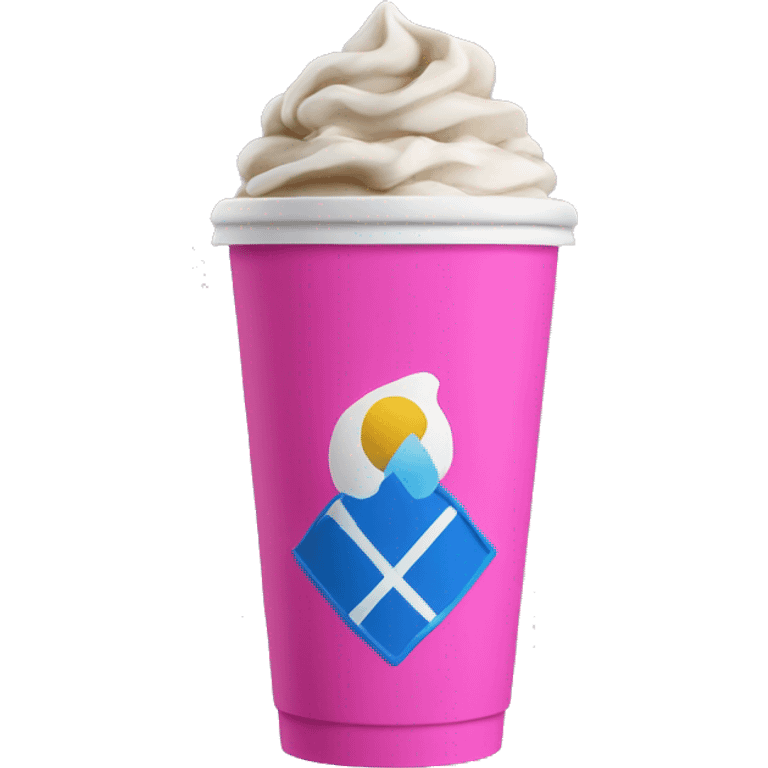 Pink Dutch bros coffee emoji