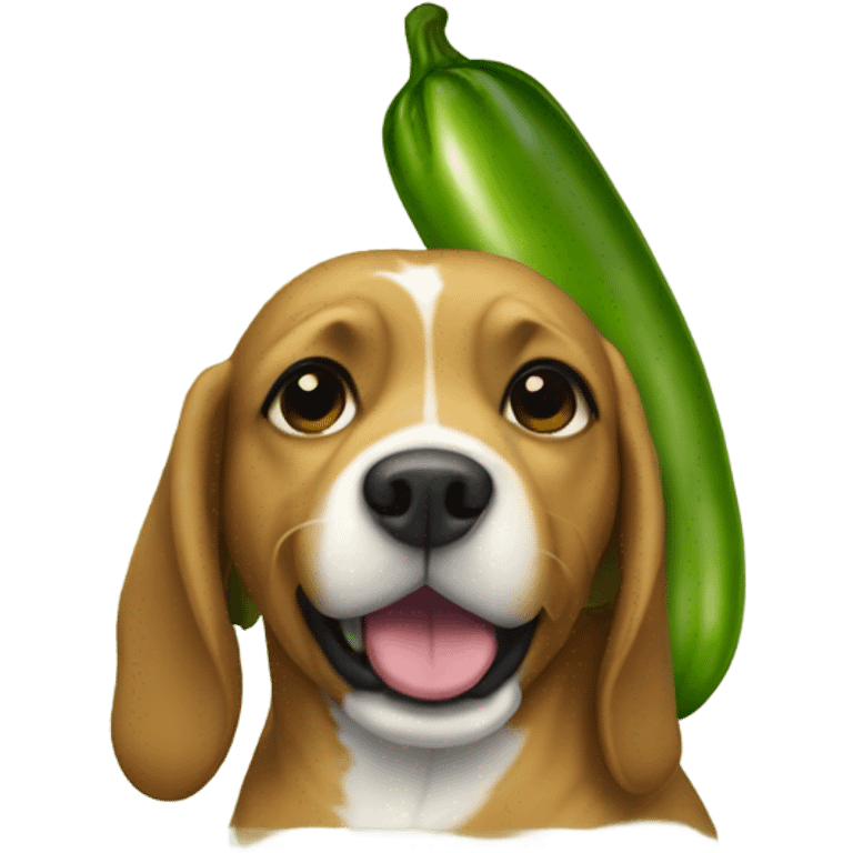 Dog on a pickle emoji